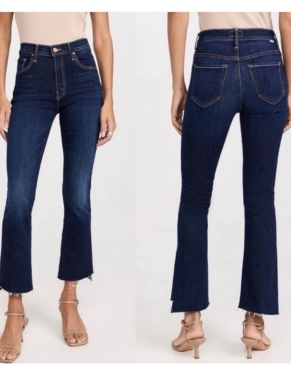 Mother Jeans The Insider Crop Step Fray in Off Limits 28 high rise